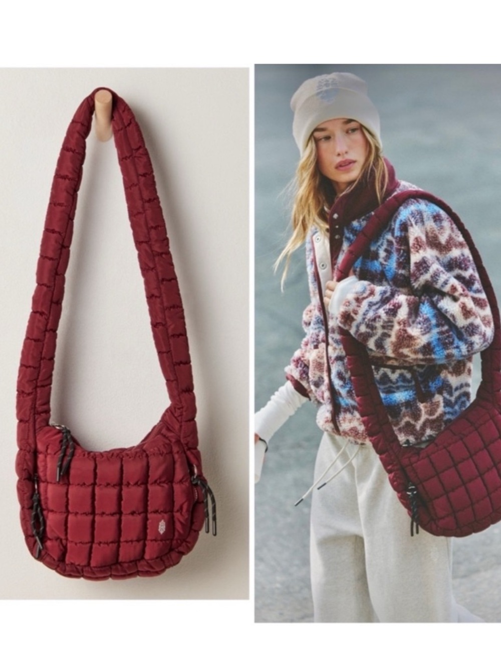 Free People Quilted Baby Caryall Sling Bag